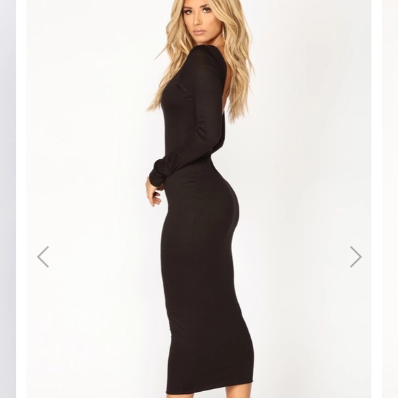 Fashion Nova Dresses & Skirts - 🖤NEW Fashion Nova Carin Black Dress Low Back